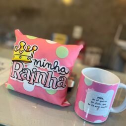 Kit Realeza: Almofada & Caneca Personalizada