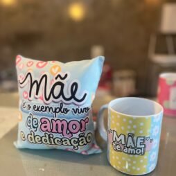 Kit Exemplo de Amor: Almofada & Caneca Mãe
